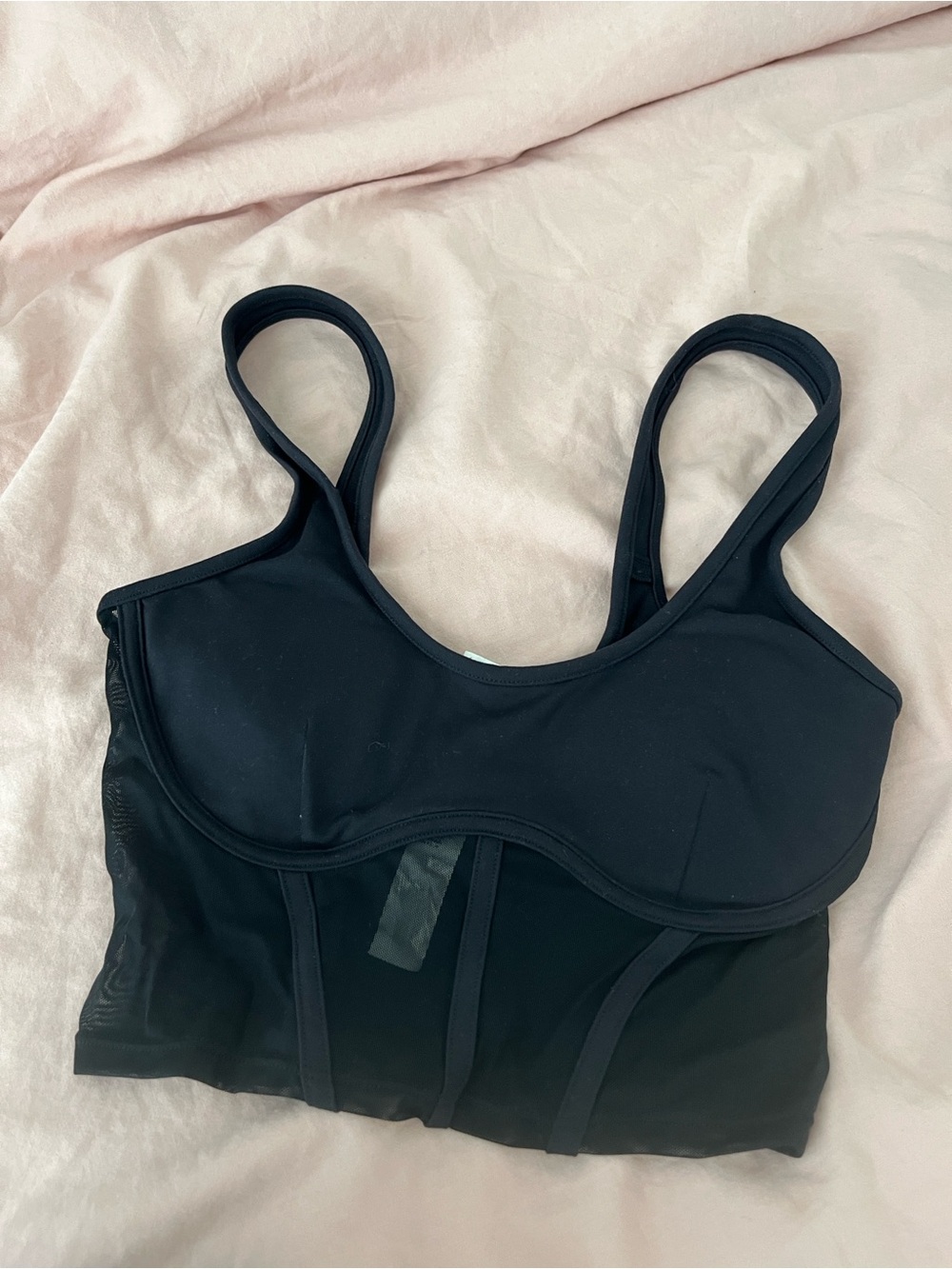 Alo Airbrush mesh corset/sports bra top